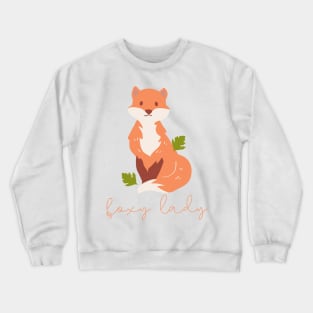 Fox Lovers Gift Foxy Lady Crewneck Sweatshirt